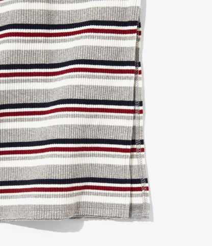 Women's Pencil Skirt - H. Grey - Random Stripe