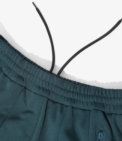 Women's Pleated Track Skirt - Green - Poly Smooth