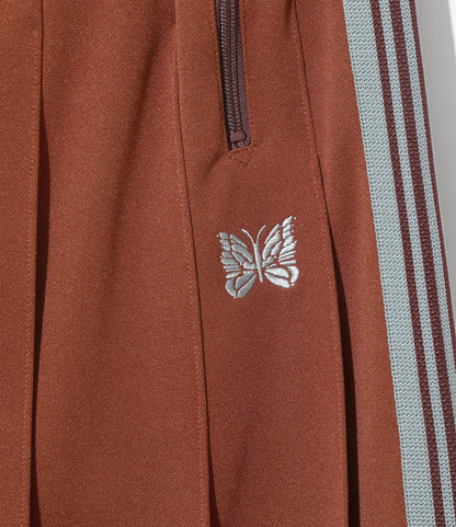 Women's Pleated Track Skirt - Rust - Poly Smooth