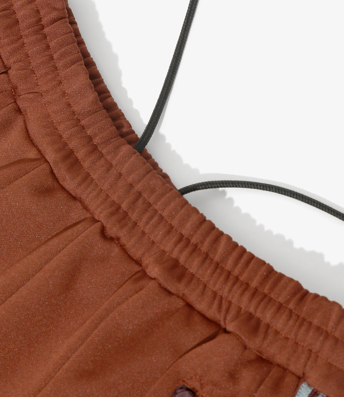 Women's Pleated Track Skirt - Rust - Poly Smooth
