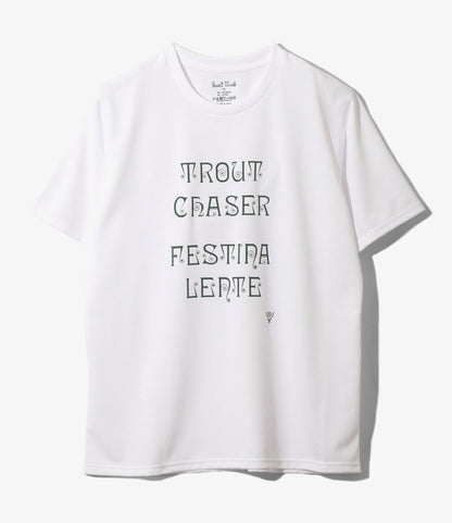 Women's S/S Crew Neck Tee - White - FESTINA LENTE