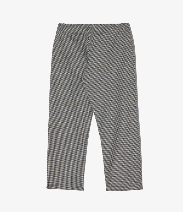 Women's STK Pant - Black Polyester Houndstooth Knit Jersey