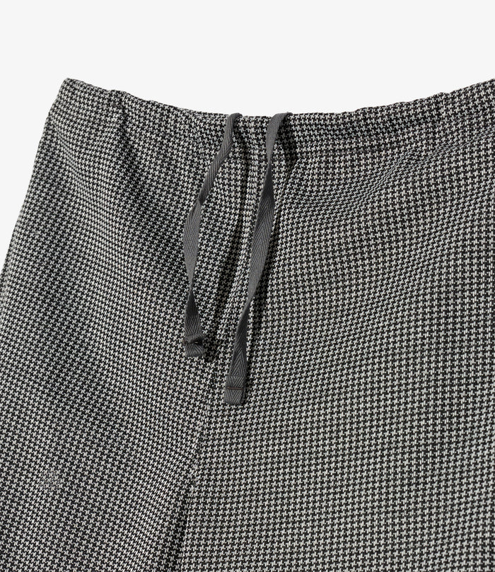 Women's STK Pant - Black Polyester Houndstooth Knit Jersey