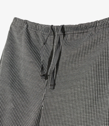 Women's STK Pant - Black Polyester Houndstooth Knit Jersey