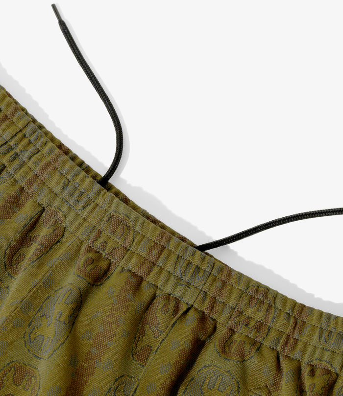 Women's Track Pant - Olive - Poly Jacquard
