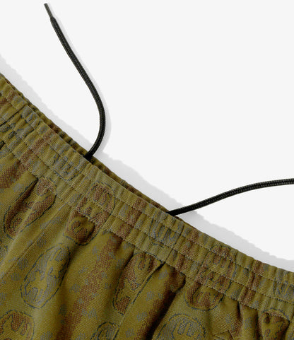 Women's Track Pant - Olive - Poly Jacquard