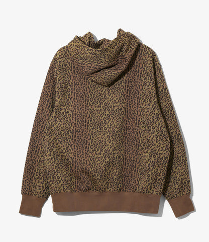 Women's Trainer Hoody - Brown - Poly Jq. / Leopard
