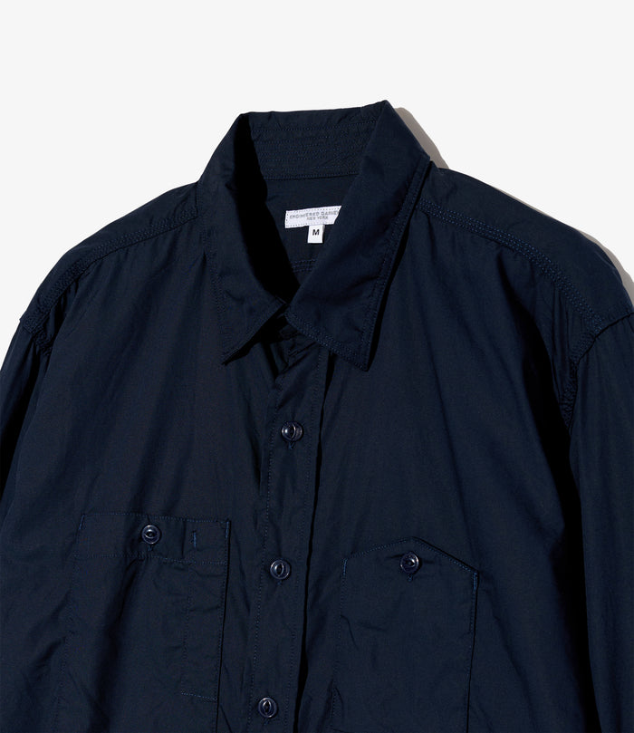 Work Shirt - Dk. Navy Cotton Broadcloth