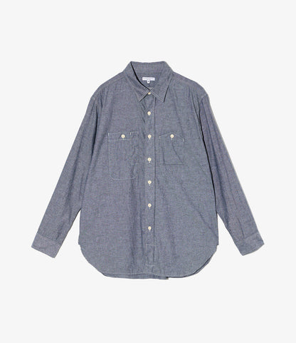 Work Shirt - Grey Cotton Chambray