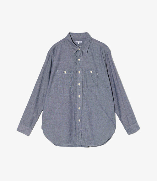 Work Shirt - Grey Cotton Chambray