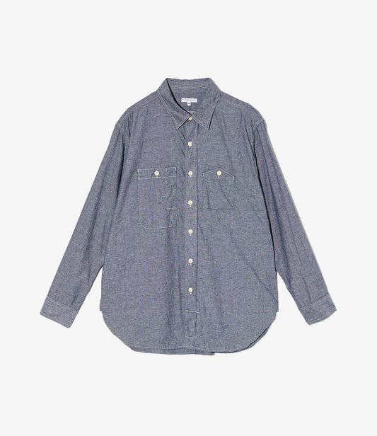 Work Shirt - Grey Cotton Chambray