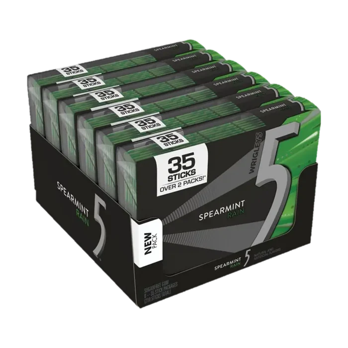 Wrigley 5 Gum Rain Mega 35 Stk available at Mexmax INC, perfect for wholesale buyers seeking premium gum.