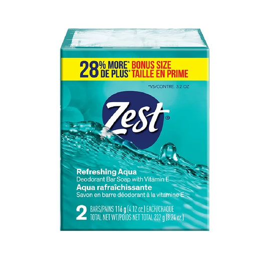 Zest Aqua Bar Soap 2pk - 4.12 oz
