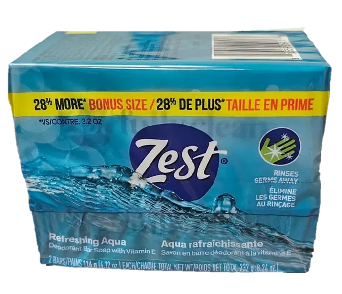 Zest Aqua Bar Soap 2pk - 4.12 oz