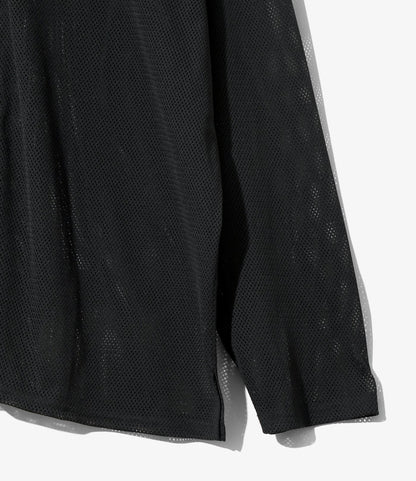 Zipped Hoody - Black - Knit Mesh