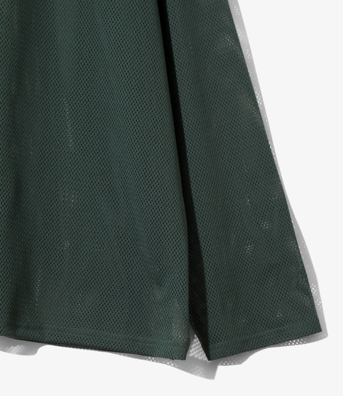 Zipped Hoody - Dk.Green - Knit Mesh