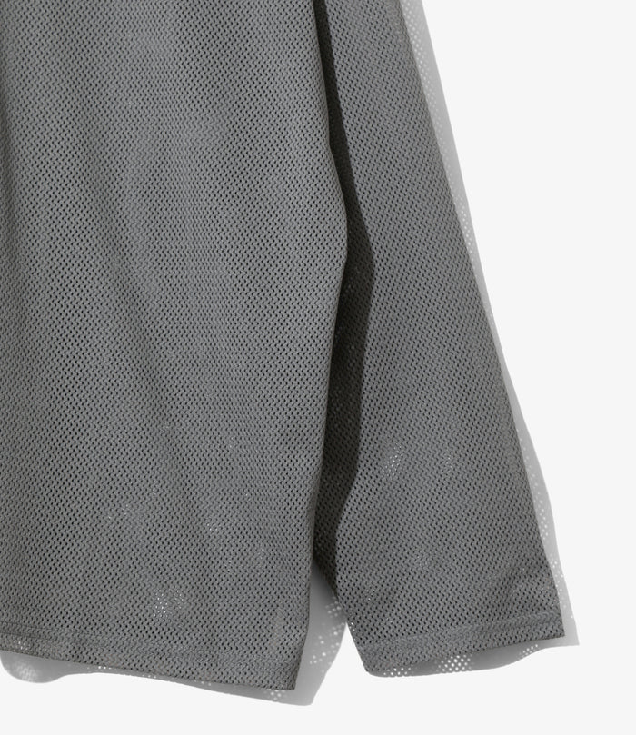 Zipped Hoody - Grey - Knit Mesh