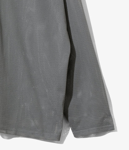 Zipped Hoody - Grey - Knit Mesh